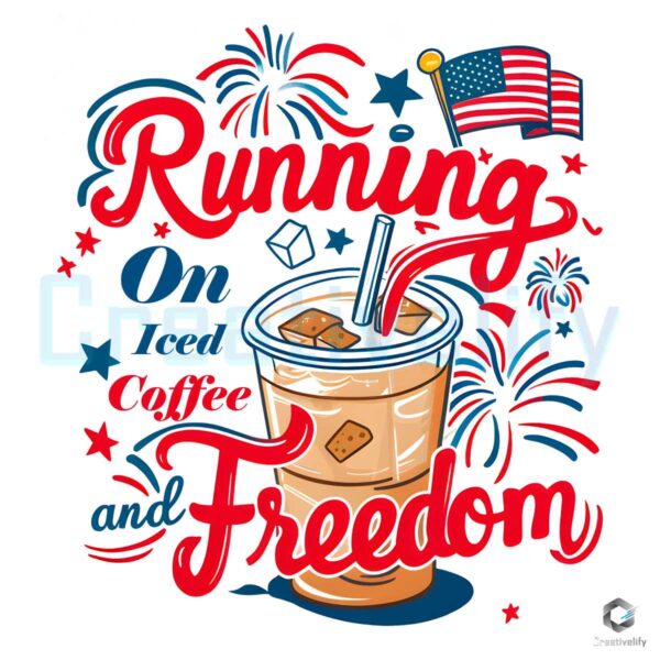 Running On Iced Coffee And Freedom PNG