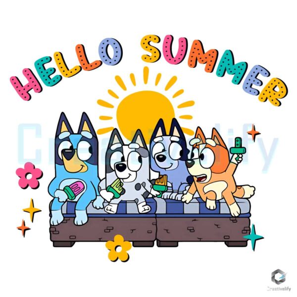 Bluey Hello Summer Goodbye School PNG File