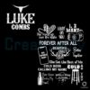 Luke Combs World Tour Forever After All SVG