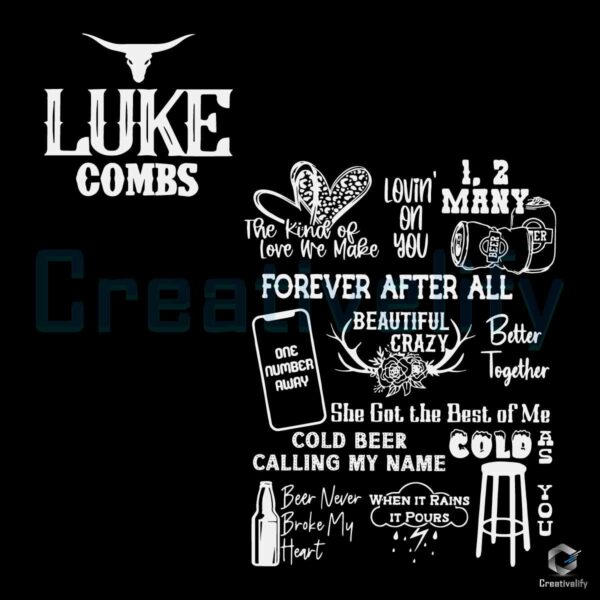 Luke Combs World Tour Forever After All SVG