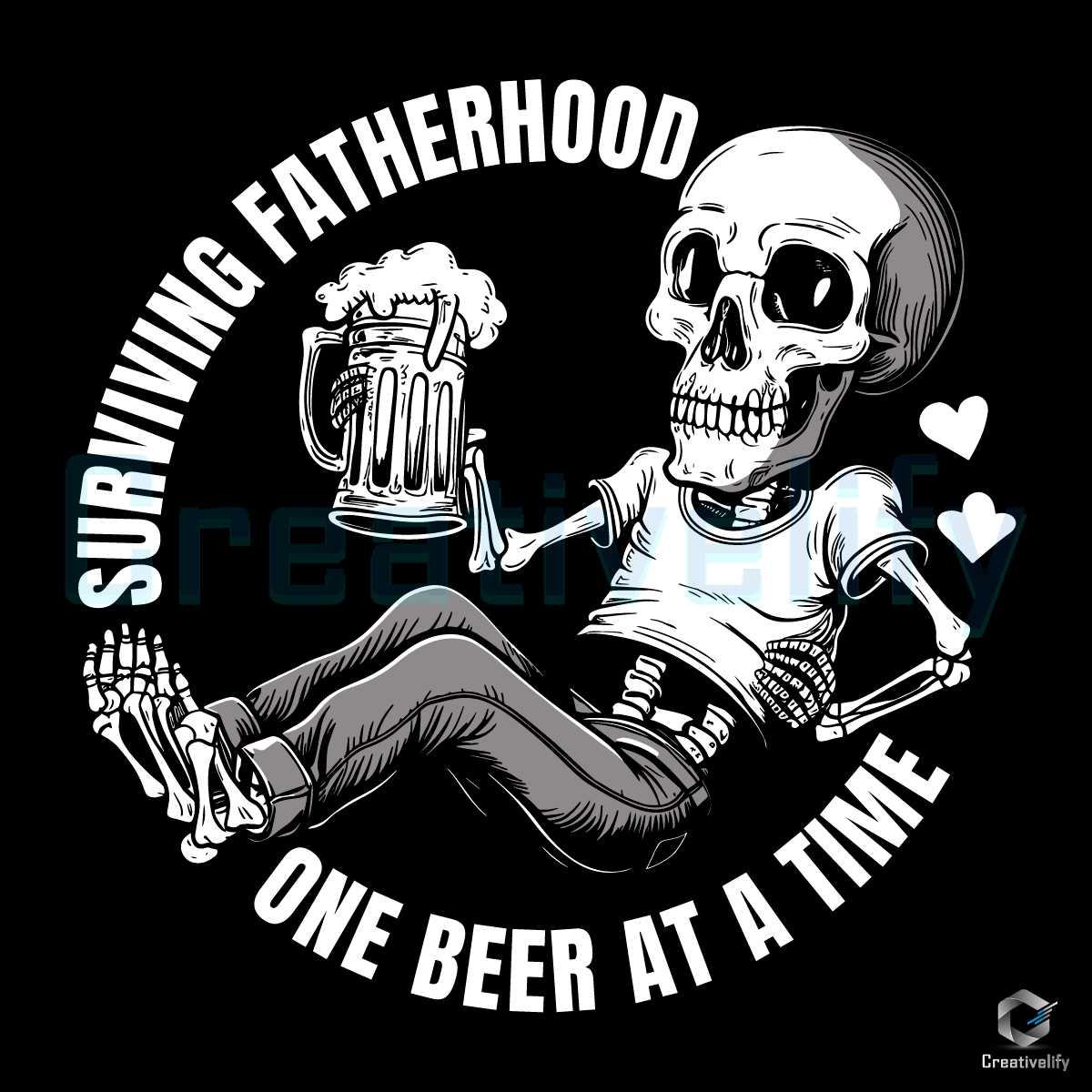 Fatherhood Surviving One Beer At A Time SVG File