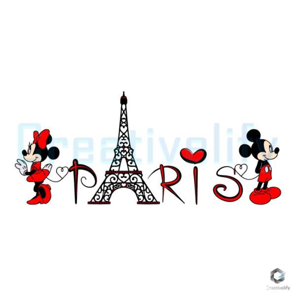 Disneyland Paris Mickey Minnie Couple SVG