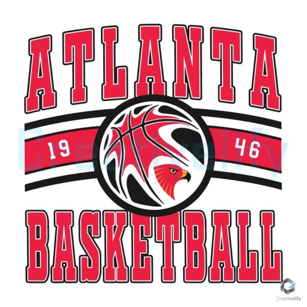 Atlanta Hawks Basketball 1946 Vintage SVG