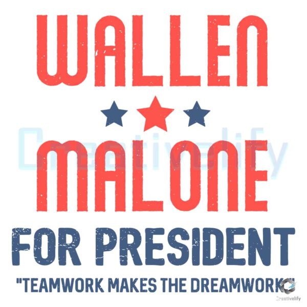 Wallen And Malone For President Election SVG