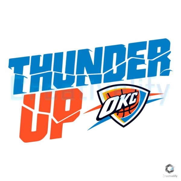 Oklahoma City Thunder Up NBA Basketball SVG