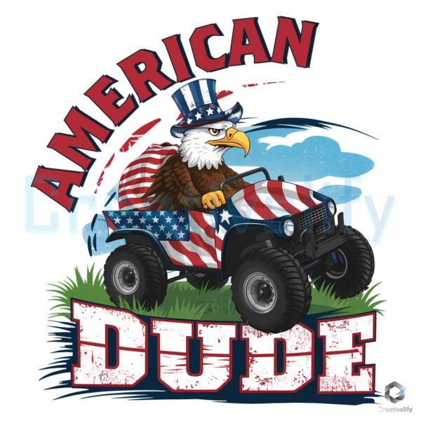American Dude Eagle Patriotic Day PNG