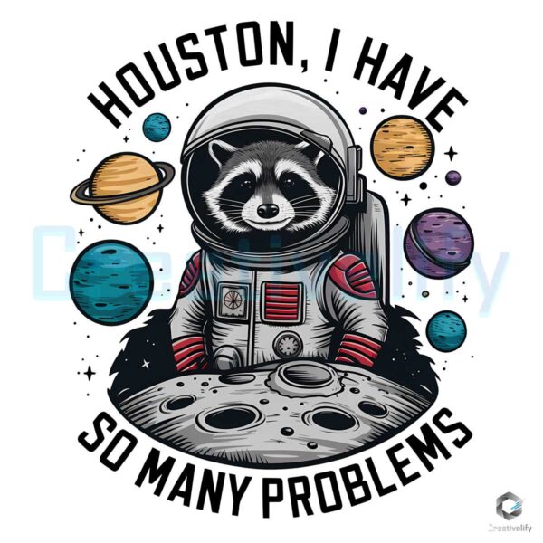 Raccoon Houston I Have So Many Problems PNG