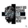 The Lion Cross Man Of God Fathers Day PNG