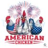 American Chicken USA Flag Fireworks PNG