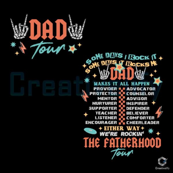 Dad Tour Skeleton Hand Fatherhood SVG File