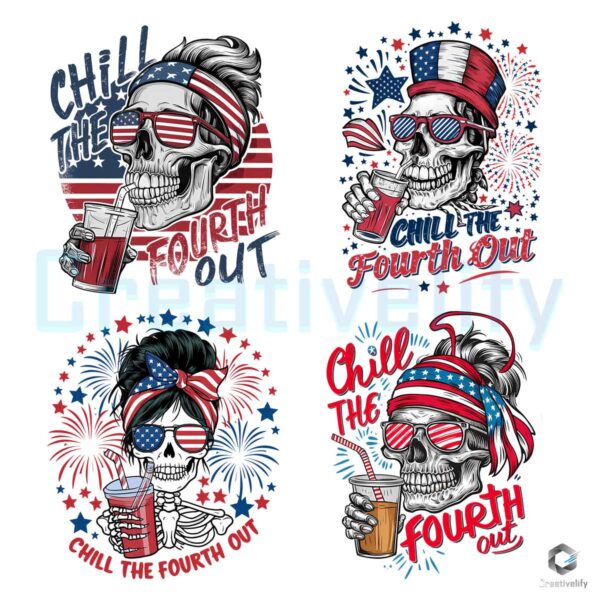 4th Of July Chill The Fourth Out PNG Bundle