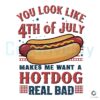 You Look Like The 4th Of July Hot Dog PNG