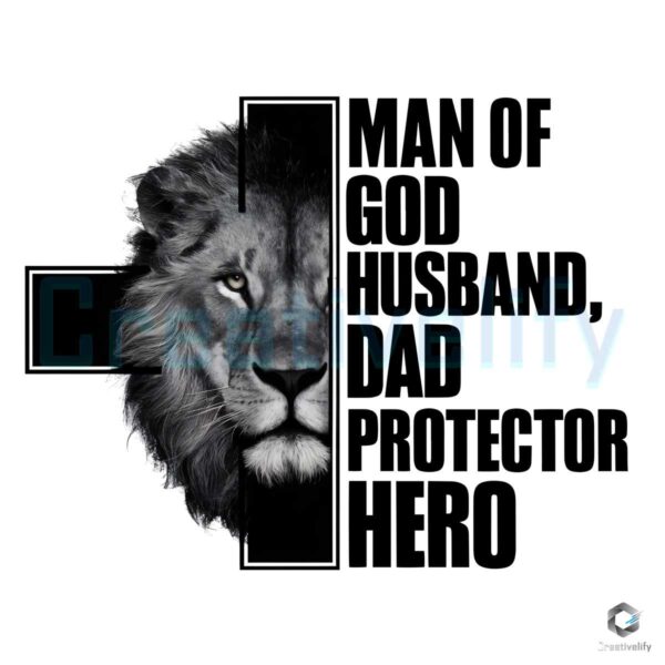 Man Of God Husband Lion Fathers Day PNG