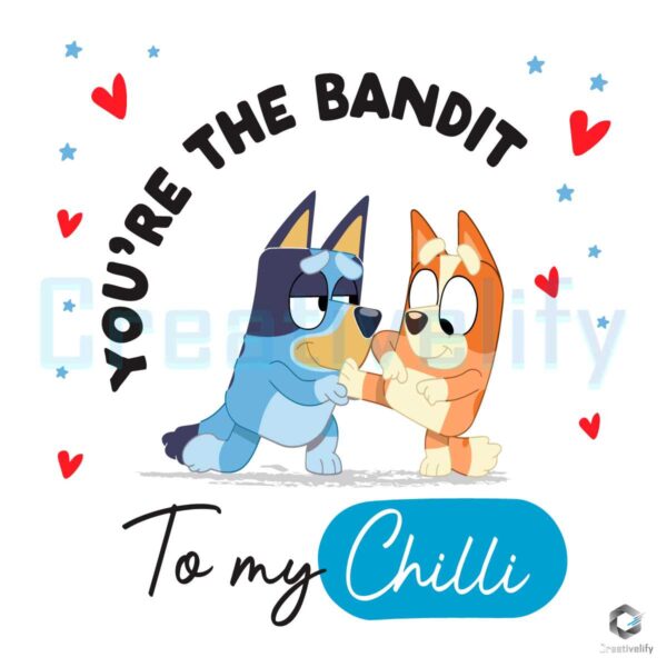 Bluey Wife You Are The Bandit To My Chilly SVG