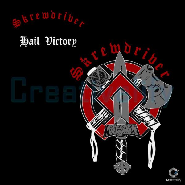 Skrewdriver Band Hail Victory SVG File Design