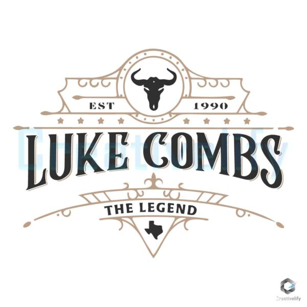 Luke Combs Western Cowboy The Legend SVG