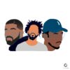 Drake J Cole Kendrick Lamar Rapper Star SVG
