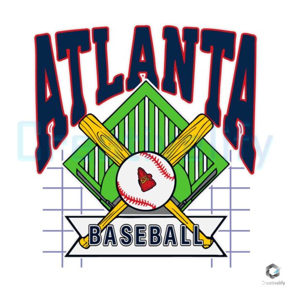 Atlanta Baseball MLB Team Game Day SVG