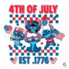 Stitch Disney 4th Of July Est 1776 Patriotic PNG