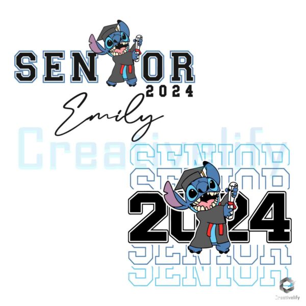 Custom Stitch Graduation Senior 2024 SVG