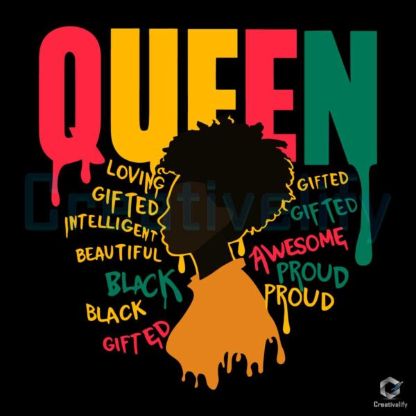 Black History Juneteenth Queen SVG File