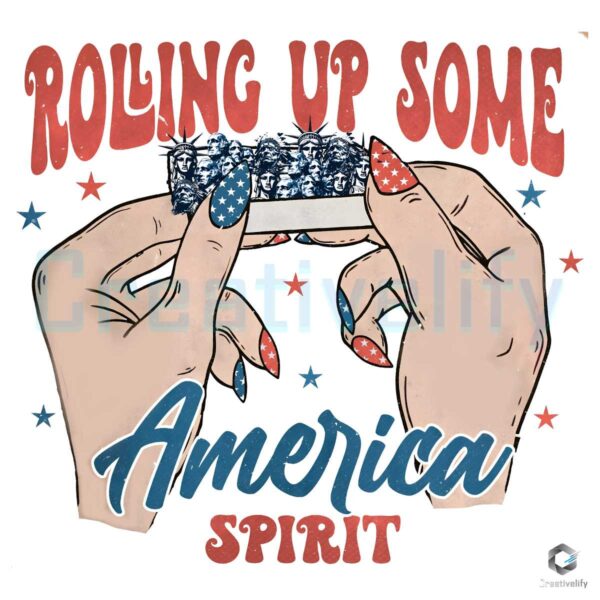 4th Of July Rolling Up Some America Spirit PNG