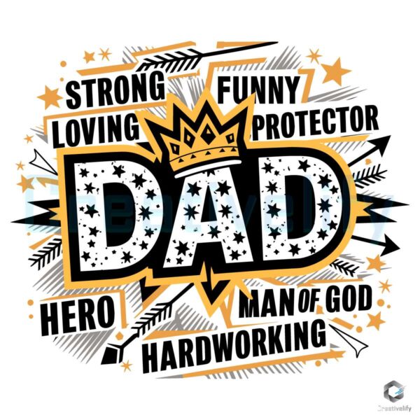 Dad Life Man Of God Fathers Day SVG File