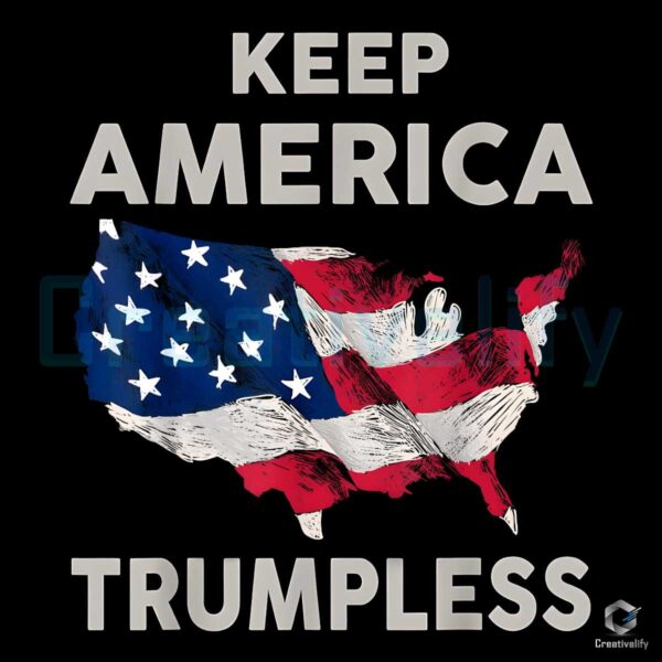 Keep America Trumpless Flag PNG File Design