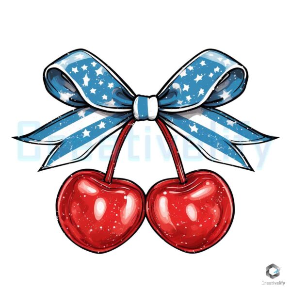 4th Of July Coquette Cherry Independence PNG