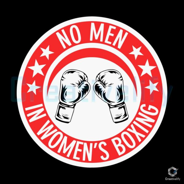 No Men In Womens Boxing SVG File Download