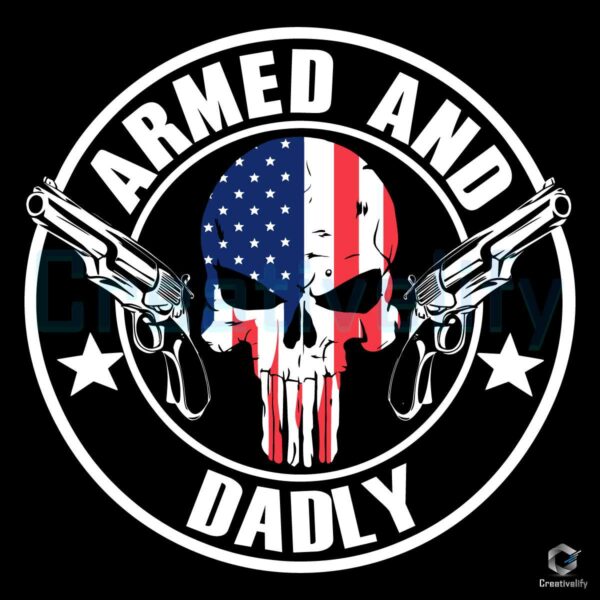 Skull Gun Armed And Dadly SVG File
