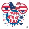 Fourth Of July Mickey Mouse Ears USA Flag SVG