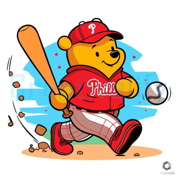 Winnie The Pooh Philadelphia Phillies Baseball PNG