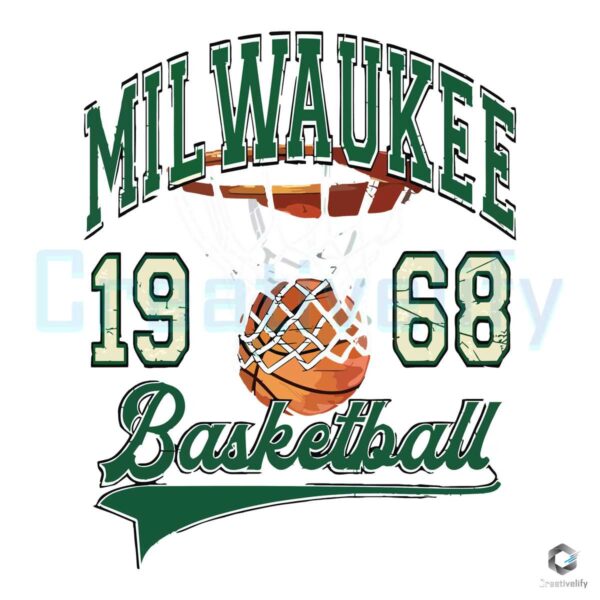 Milwaukee Basketball 1968 NBA Team PNG File