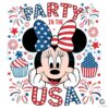 Minnie Mouse Party In The USA Patriotic SVG