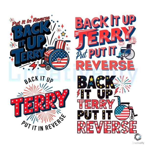 Back It Up Terry Put It In Reverse SVG Bundle