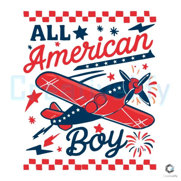 July Fourth All American Boy SVG