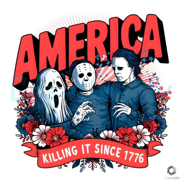 America Killing It Since 1776 Horror PNG