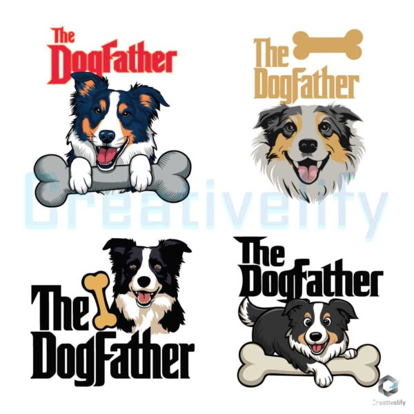 The Dogfather Funny Fathers Day SVG Bundle