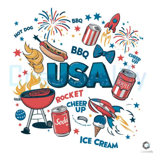 Coquette USA Fourth Of July Party PNG File