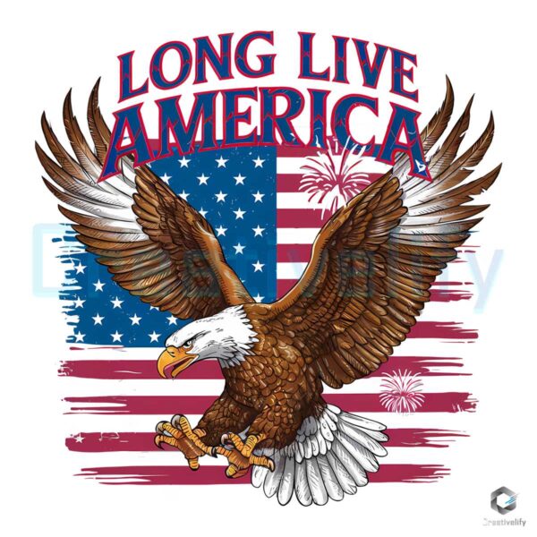 Long Live America Independence Day PNG File