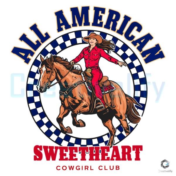 American Sweetheart Western Patriotic PNG