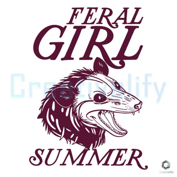 Summer Funny Raccoon Silhouette SVG