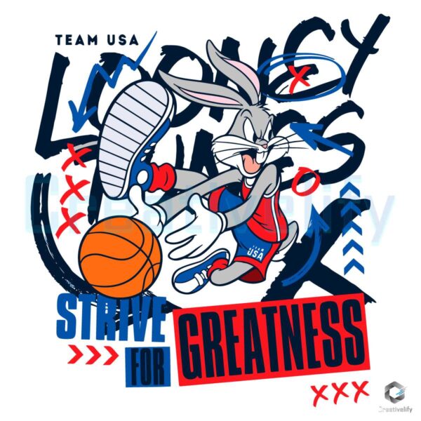 Bunny Team USA Strive For Greatness SVG
