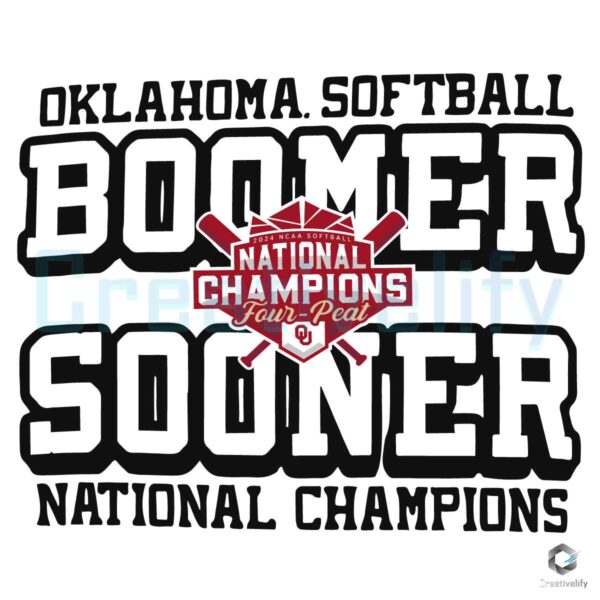 Oklahoma Sooners Boomer Sooner Champions SVG