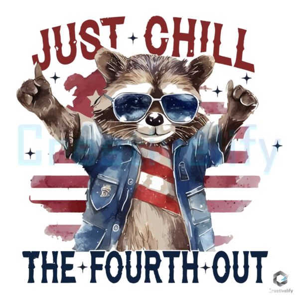 The Fourth Out Modern Racoon PNG