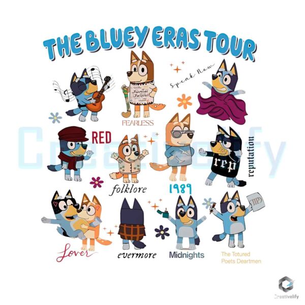 The Bluey Eras Tour Full Album Svg