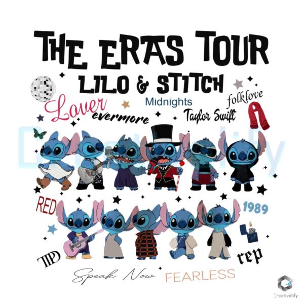 The Eras Tour Lilo And Stitch Album Svg
