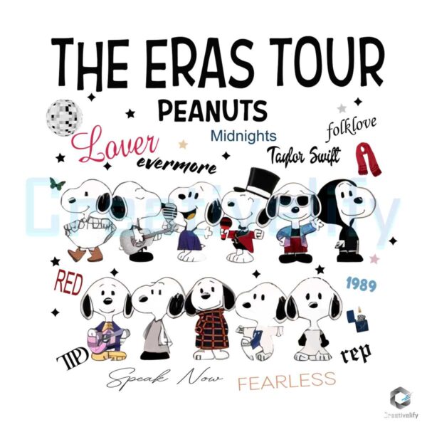 The Eras Tour Panuts Snoopy Album Svg