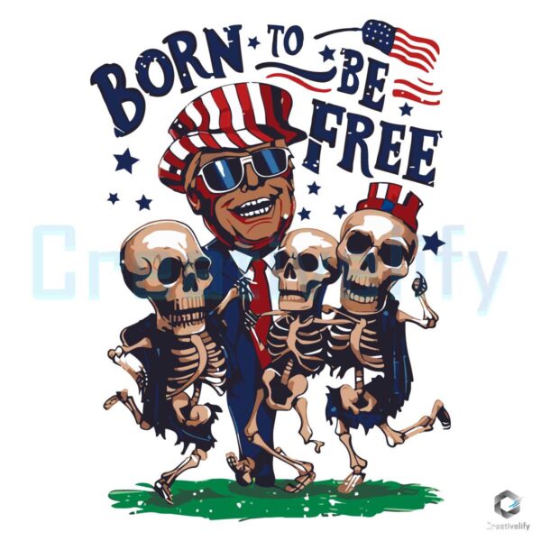 Funny Trump Skeleton Dancing SVG